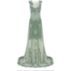 CAPITOLLIUM - VESTIDO DE FESTA  LONGO TULE BORDADO FLOR - VERDE