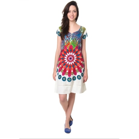 CAPITOLLIUM - VESTIDO EVASÊ MANDALA - OFF WHITE