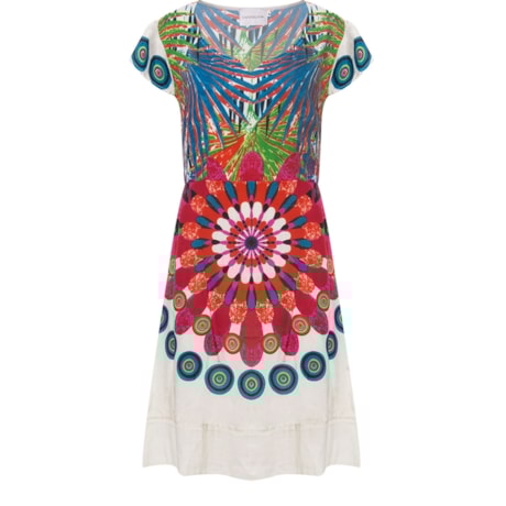 CAPITOLLIUM - VESTIDO EVASÊ MANDALA - OFF WHITE