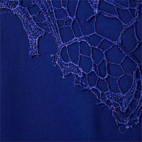 CAPITOLLIUM - VESTIDO LONGO SEREIA CORPO RENDA - ROYAL