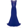 CAPITOLLIUM - VESTIDO LONGO SEREIA CORPO RENDA - ROYAL