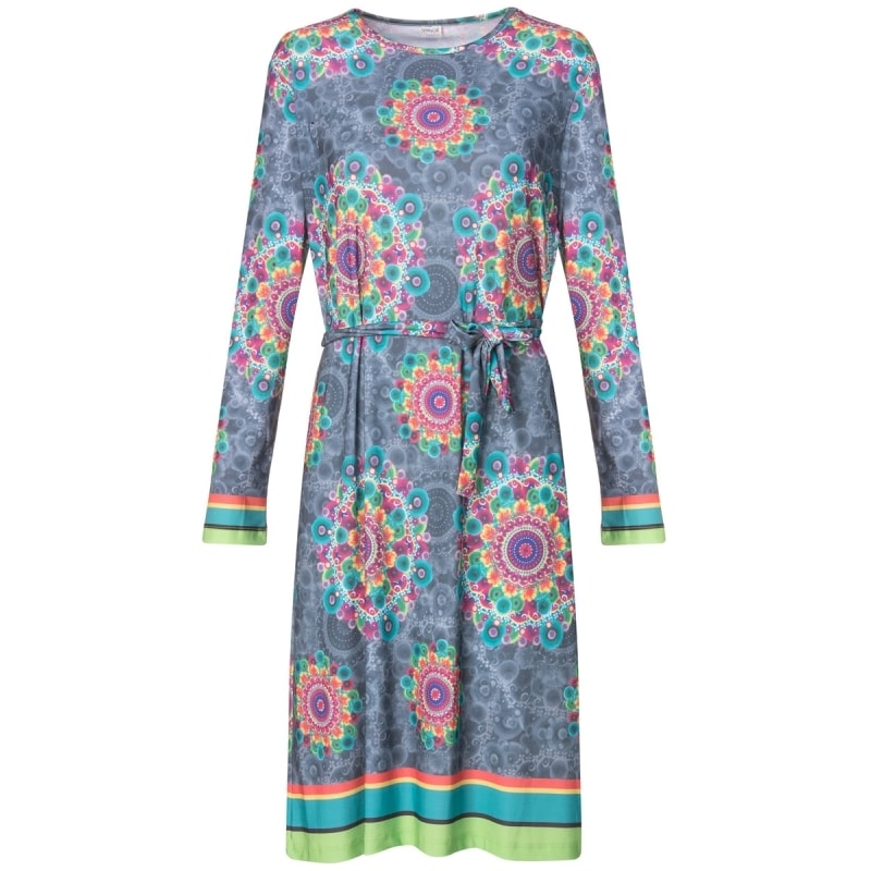 CAPITOLLIUM - VESTIDO MALHA ESTAMPA MANDALA - VERDE