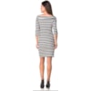 CAPITOLLIUM - VESTIDO MALHA LISTRADO DECOTE CANOA - P&B