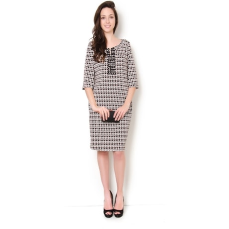 CAPITOLLIUM - VESTIDO MG SINO C/ BORDADO NO DECOTE - BORDÔ CAPITOLLIUM - VESTIDO MG SINO C/ BORDADO NO DECOTE - BORDÔ