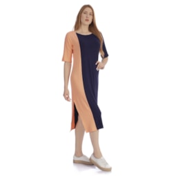 CAPITOLLIUM - VESTIDO MIDI TUNISIA BICOLOR
