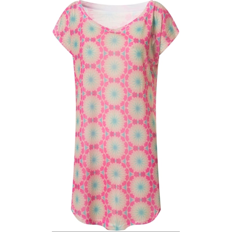 CAPITOLLIUM - VESTIDO T-SHIRT FLORAL CALEDOSCÓPIO - PINK