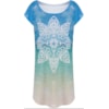 CAPITOLLIUM - VESTIDO T-SHIRT MANDALA DEGRADÊ - AZUL
