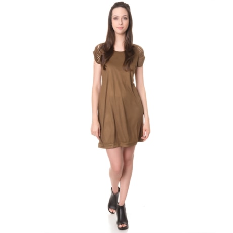 CAPITOLLIUM VESTIDO T-SHIRT SUEDE LISO TIRAS OMBROS - FENDI CAPITOLLIUM VESTIDO T-SHIRT SUEDE LISO TIRAS OMBROS - FENDI
