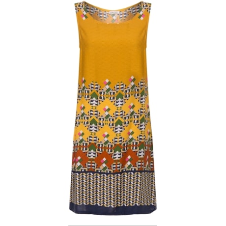 CAPITOLLIUM - VESTIDO  VISCOSE GEOMÉTRICO - AMARELO