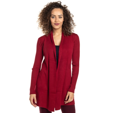 Cardigan Alpelo relevo - vermelho