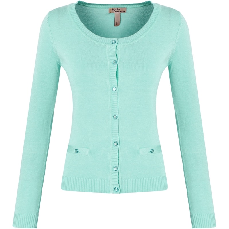 cardigan verde agua