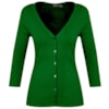 CARDIGAN TINTURADO DET.SILICONE - VERDE