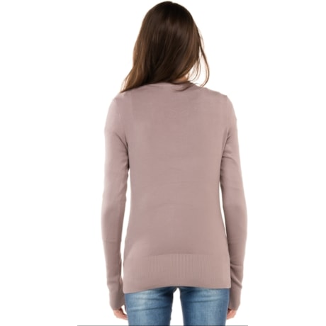 CARDIGAN TRICOT BÁSICO PUCCINI DECOTE V - KHAKI CARDIGAN TRICOT BÁSICO PUCCINI DECOTE V - KHAKI