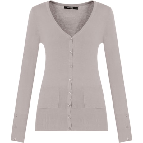 CARDIGAN TRICOT DUNFRIES - CINZA