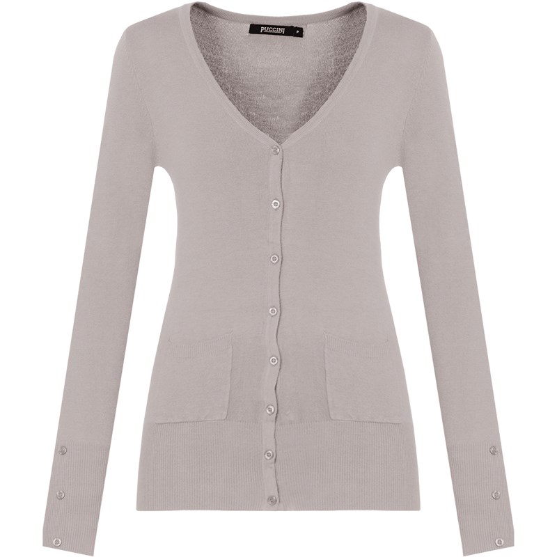 CARDIGAN TRICOT DUNFRIES - CINZA