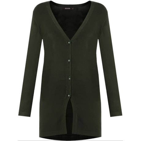 CARDIGAN TRICOT EDIMBURGO - MILITAR