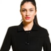 CASACO 3/4 DETALHE PESPONTO GOLA ESPORTE  - PELETERIA CORDEIRO - PRETO CASACO 3/4 DETALHE PESPONTO GOLA ESPORTE  - PELETERIA CORDEIRO - PRETO