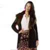 CASACO AMBICIONE TRICOT GOLA PELE FAKE - MARROM CASACO AMBICIONE TRICOT GOLA PELE FAKE - MARROM