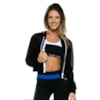 CASACO CROPPED WALK TRENDY  COM CAPUZ WT MANGA LONGA - PRETO