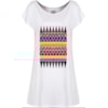 CHARI - BLUSA MALHA LONGA SILK PAINEL TRIANGULO - BRANCO CHARI - BLUSA MALHA LONGA SILK PAINEL TRIANGULO - BRANCO