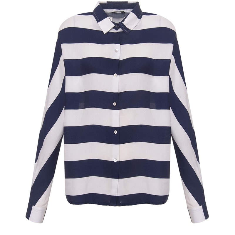 CHOELET - CAMISA LISTRADA MANGA RAGLAN - MARINHO