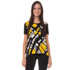 CHOLET - BLUSA CREPE XADREZ DIAGONAL - AMARELO