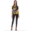 CHOLET - BLUSA CREPE XADREZ DIAGONAL - AMARELO