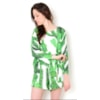 CHOLET - BLUSA CROPPED ESTAMPA CACTO MANGA MORCEGO - VERDE