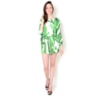 CHOLET - BLUSA CROPPED ESTAMPA CACTO MANGA MORCEGO - VERDE