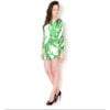 CHOLET - BLUSA CROPPED ESTAMPA CACTO MANGA MORCEGO - VERDE