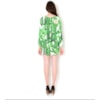 CHOLET - BLUSA CROPPED ESTAMPA CACTO MANGA MORCEGO - VERDE