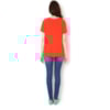 CHOLET - BLUSA M/C FRENTE ESTAMPA FOLHAS - LARANJA