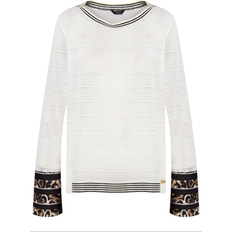 CHOLET - BLUSA MALHA C/ ESTAMPA M/L - OFF WHITE CHOLET - BLUSA MALHA C/ ESTAMPA M/L - OFF WHITE