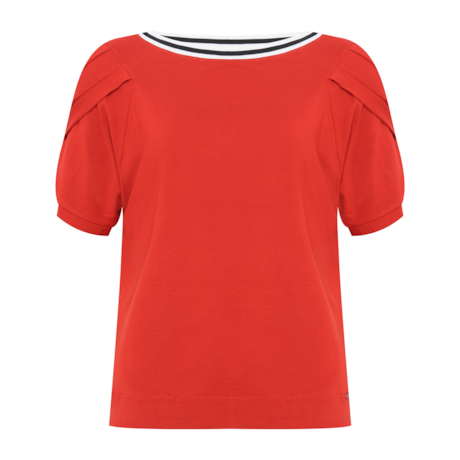 CHOLET - BLUSA MALHA MANGA CASULO LARANJA