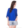 CHOLET - BLUSA MANGA KIMONO VISCOSE TEXTURA - AZUL