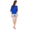 CHOLET - BLUSA MANGA KIMONO VISCOSE TEXTURA - AZUL