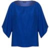 CHOLET - BLUSA MANGA KIMONO VISCOSE TEXTURA - AZUL