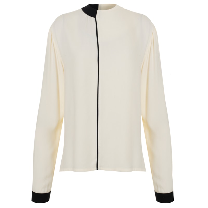 CHOLET - BLUSA MANGA LONGA COM VIES OFF WHITE CHOLET - BLUSA MANGA LONGA COM VIES OFF WHITE