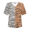 CHOLET - BLUSA MANGUINHA ANIMAL PRINT ZEBRA