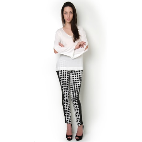 CHOLET - BLUSA SEDA ABERTURA MANGA - OFF WHITE