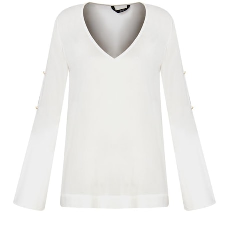 CHOLET - BLUSA SEDA ABERTURA MANGA - OFF WHITE