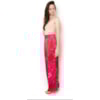 CHOLET - CALÇA PANTALONA CETIM EST. PALMEIRA - PINK