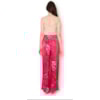 CHOLET - CALÇA PANTALONA CETIM EST. PALMEIRA - PINK