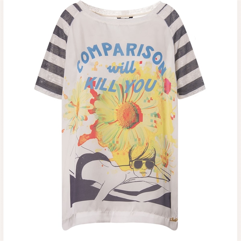 CHOLET - CAMISETA RAGLAN COM ESTAMPA LOCAL - OFF WHITE