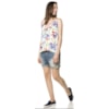 CHOLET - REGATA CREPE FLORAL DECOTE STRAPPY - OFF WHITE