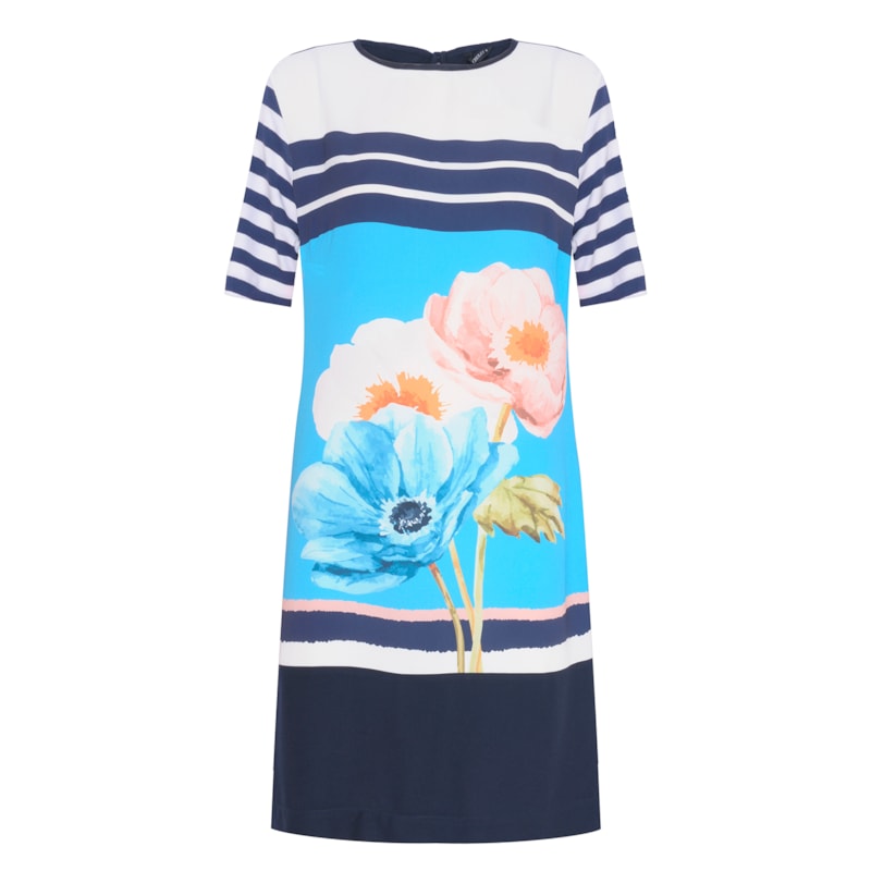 CHOLET - Vestido amplo bicolor big flower CHOLET - Vestido amplo bicolor big flower