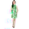 CHOLET - VESTIDO CURTO CREPE EST. CACTO - VERDE