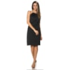 CHOLET - VESTIDO CURTO DE CREPE ACETINADO - PRETO