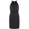 CHOLET - VESTIDO CURTO DE CREPE ACETINADO - PRETO