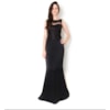 CHOLET - VESTIDO DE FESTA LONGO BUSTO RENDA E TULE - PRETO